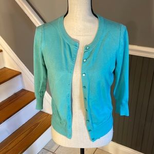Teal cardigan 3/4 sleeves